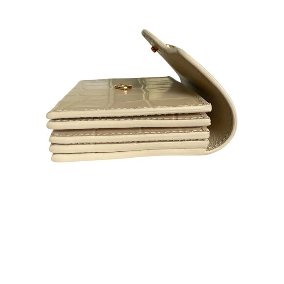 Versace Cream Wallet with Gold Medusa Logo - Picture 3 of 16